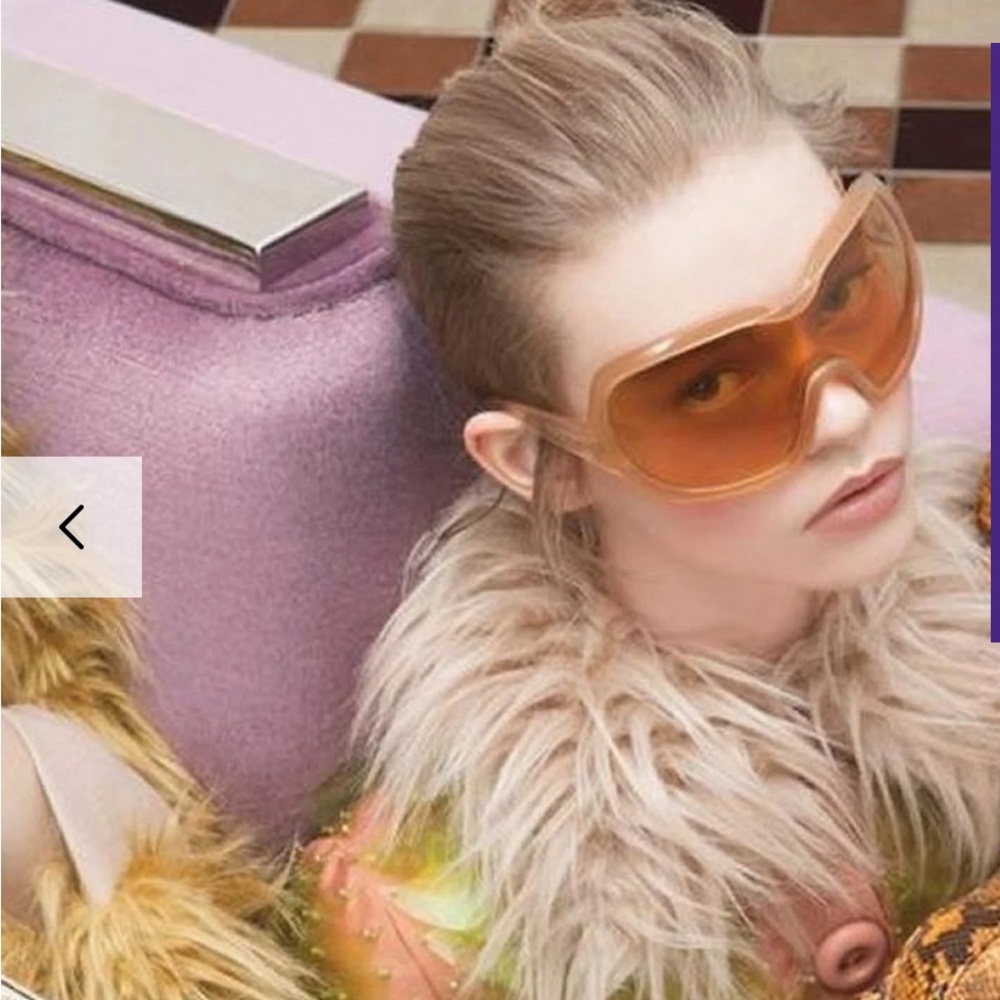 Prada Oversized Amber Shield Sunglasses SPR180 - Picture 12 of 13